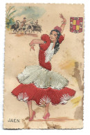 JAEN - Carte Ancienne COSTUME En TISSU - Jaén