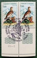 French Andorra 1979 Mi# 296 Used - Pair - Nature Protection / White Partridges - Oblitérés