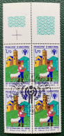 French Andorra 1979 Mi# 300 Used - Block Of 4 - International Year Of The Child - Oblitérés