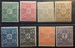 MAURITANIE 1914 TAXE Série Yvert No 17 / 24 Neuve * MH TB - Neufs