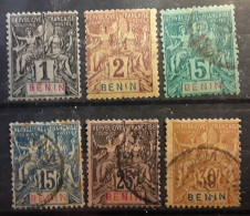 BENIN 1894 , Type Groupe,  6 Timbres Neufs * / O , Yvert No 33 *,34*,36,38,40,41 , TB - Autres & Non Classés