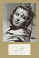 Ingrid Bergman (1915-1982) - Swedish Actress - Signed Cut + Photo - 1961 - COA - Actors & Comedians