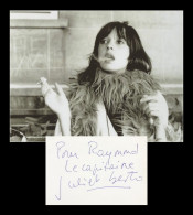 Juliet Berto (1947-1990) - Actrice - Rare Carte Dédicacée + Photo - 1985 - Actores Y Comediantes 