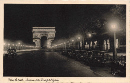 FRANCE - Paris La Nuit - Avenue Des Champs Elyées - Carte Postale  Ancienne - Paris By Night