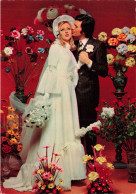 NOCES - L'époux Et La Mariée - L'époux Embrassant La Joue De Sa Femme -  Colorisé - Carte Postale - Nozze