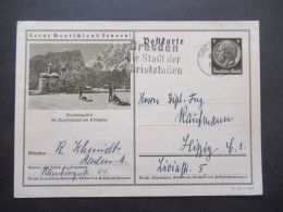 3.Reich 11.12.1934 MS Dresden Die Stadt Der Christstollen GA Lernt Deutschland Kennen Berchtesgaden - Tarjetas