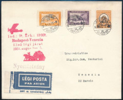 1931 Első Repülés Nyomtatvány / First Flight Printed Matter "Budapest - Venezia" - Sonstige & Ohne Zuordnung