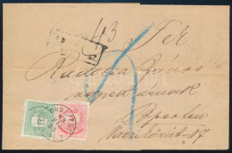 1883 Utánvésett Színes Számú 3kr + 5kr Helyi Ajánlott Levélen - Other & Unclassified