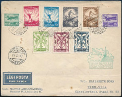 1933 Repülő II. Sor Légi Levélen Bécsbe / Mi 502-510 On Airmail Cover To Vienna - Autres & Non Classés