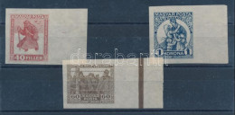 (*) 1920 Hadifogoly Sor Fogazatlan ívszéli Próbanyomatok Cigaretta Papíron / Imperforate Proof On Thin Paper - Autres & Non Classés