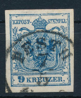 O 1850 9kr MP III, Lemezhiba "STEMPEL"-ben "PESTH" - Other & Unclassified