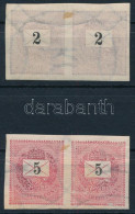 * 1889 2kr és 5kr Vágott Párok (pici Elszineződés A Bélyegragasztó Miatt) - Other & Unclassified