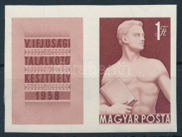 ** 1958 Keszthelyi Ifjúsági Találkozó Vágott Bélyeg (3.000) - Other & Unclassified