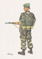 UNIFGORMES CONTEMPORAINS OU INSIGNES    SERIE 2 PARACHUTISTES FRANÇAIS EN INDOCHINE ET ALGÉRIE   LAVAUZELLE - Uniform