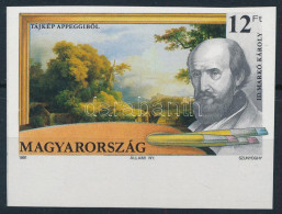 ** 1991 Id. Markó Károly ívszéli Vágott Bélyeg - Other & Unclassified