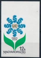 ** 1991 Emberi Jogok Egyetemes Nyilatkozata (II.) ívsarki Vágott Bélyeg (5.000) - Sonstige & Ohne Zuordnung