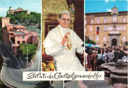 RELIGION - Christianisme - Pape - Saluti Da Castelgandolfo - Colorisé - Carte Postale - Papes