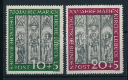 ** NSZK 1951 A Lübecki Szent Mária-templom 700. évfordulója Sor Mi 139-140 (Mi EUR 220.-) - Sonstige & Ohne Zuordnung