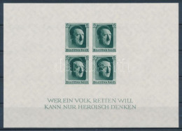 ** Deutsches Reich 1937 Hitler Vágott Blokk Mi 8 (Mi EUR 220,-) - Autres & Non Classés