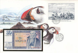 Izland 1961. 10K Borítékban Bélyeggel, Bélyegzéssel T:UNC Iceland 1961. 10 Kronur In Envelope With Stamp And Cancellatio - Ohne Zuordnung