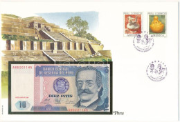 Peru 1987. 10I Felbélyegzett Borítékban, Bélyegzéssel T:UNC Peru 1987. 10 Intis In Envelope With Stamp And Cancellation  - Ohne Zuordnung