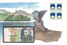 Szlovénia 1992. 10T Borítékban, Alkalmi Bélyeggel és Bélyegzéssel T:UNC Slovenia 1992. 10 Tolarjev In Envelope With Stam - Ohne Zuordnung