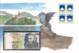 Szlovénia 1992. 10T Borítékban, Alkalmi Bélyeggel és Bélyegzéssel T:UNC Slovenia 1992. 10 Tolarjev In Envelope With Stam - Non Classés