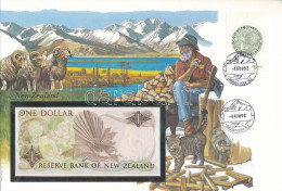 Új-Zéland 1985-1989. 1$ Borítékban, Alkalmi Bélyeggel és Bélyegzéssel T:UNC New Zealand 1985-1989. 1 Dollar In Envelope  - Unclassified