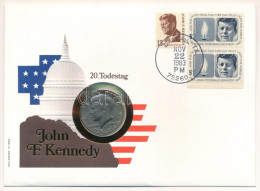 Amerikai Egyesült Államok 1976. 1/2$ Cu-Ni "Kennedy" Bélyeges Borítékban, Bélyeggel és Bélyegzéssel T:AU  USA 1976. 1/2  - Zonder Classificatie