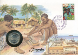 Angola 1975. 5KZ Felbélyegzett Borítékban, Bélyegzéssel, Német Nyelvű Leírással T:UNC  Angola 1975. 5 Kwanza In Envelope - Ohne Zuordnung