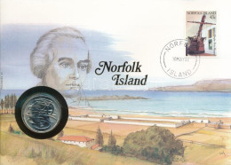 Ausztrália 1981. 20p Cu-Ni "II. Erzsébet", Norfolk-sziget Felbélyegzett Borítékban, Bélyegzéssel, Német Nyelvű Leírással - Unclassified