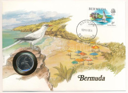 Bermuda 1985. 25c Felbélyegzett Borítékban, Bélyegzéssel, Német Nyelvű Leírással T:UNC Bermuda 1985. 25 Cents In Envelop - Ohne Zuordnung