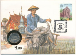 Laosz 1988. 10K Cu-Ni Borítékban, Bélyegzéssel T:UNC Lao 1988. 10 Kip Cu-Ni "Five-masted Clipper" In Envelope With Stamp - Unclassified