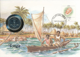 Tonga 1981. 20s "FAO" érmés Borítékban, Bélyeggel és Bélyegzéssel, Német Nyelvű Ismertetővel T:UNC Tonga 1981. 20 Seniti - Ohne Zuordnung