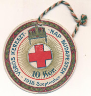 1918. 10K "Vörös Kereszt - Nap Budapesten, 1918 Szeptember" Papír, Sorszámmal, Zsinóron T:VF - Zonder Classificatie