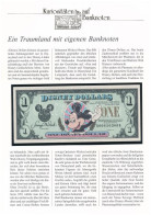 Amerikai Egyesült Államok / Disneyland 1991. 1 Disney Dollar Német Nyelvű Leírással T:I USA / Disneyland 1991. 1 Disney  - Ohne Zuordnung