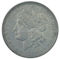DN Az 1884S-es évjáratú 1 Dollár érme Nagyméretű Utánverete (78mm) T:XF - Unclassified
