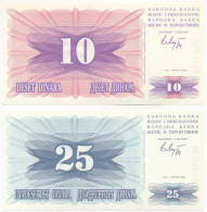 Bosznia Hercegovina 1992. 10D + 25D T:UNC Bosnia And Herzegovina 1992. 10 Dinara + 25 Dinara C:UNC - Unclassified