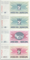 Bosznia-Hercegovina 1992. 25D (2x) + 50D + 500D T:UNC,AU Bosnia-Hercegovina 1992. 25 Dinara (2x) + 50 Dinara + 500 Dinar - Non Classés