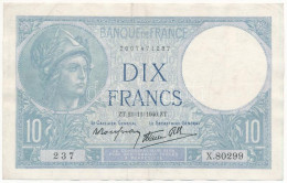 Franciaország 1940. 10Fr T:F Szép Papír France 1940. 10 Francs C:F Fine Paper - Ohne Zuordnung