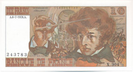 Franciaország 1978. 10Fr "Berlioz", "X.304 243783" T:I,I- France 1978. 10 Francs "Berlioz", "X.304 243783" C:UNC,AU Krau - Ohne Zuordnung