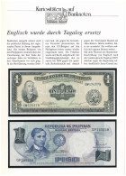 Fülöp-szigetek 1951-1970. 1P + 1969. 1P Német Nyelvű "Kuriositäten Auf Banknoten" Tájékoztatólappal T:UNC,AU Az Egyiken  - Non Classés