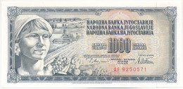 Jugoszlávia 1978. 1000D Nyomdahibás "GUVERNE" T:UNC Yugoslavia 1978. 1000 Dinara "GUVERNE" Typographical Error C:UNC Kra - Non Classés