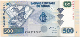 Kongó 2002. 500Fr T:UNC Congo 2002. 500 Francs C:UNC Krause 96. - Unclassified
