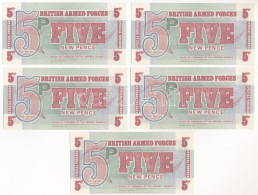 Nagy-Britannia / Brit Katonai Kiadás ~1970. 5p (5x) T:UNC Great Britain / British Military Authority ~1970. 5 New Pence  - Ohne Zuordnung