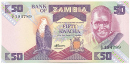 Zambia 1986-1988. 50K "51F 194789" T:AU Zambia 1986-1988. 50 Kwacha "51F 194789" C:AU  Krause P#28 - Zonder Classificatie