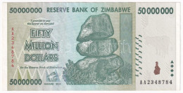 Zimbabwe 2008. 50.000.000D T:III  Zimbabwe 2008. 50.000.000 Dollars C:F Krause P#90 - Unclassified