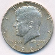 Amerikai Egyesült Államok 1967. 1/2$ Ag "Kennedy" T:XF Patina USA 1967. 1/2 Dollar Ag "Kennedy" C:XF Patina Krause KM#20 - Unclassified