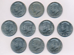 Amerikai Egyesült Államok 1971D-1985P 1/2$ Cu-Ni "Kennedy" (10xklf évszám és/vagy Verdejel) Közte 1976. 1/2$ Cu-Ni "A Fü - Zonder Classificatie