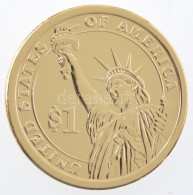 Amerikai Egyesült Államok 2010D 1$ Aranyozott Cu-Ni-Zn "Elnöki Dollárok - Abraham Lincoln" Kapszulában T:UNC USA 2010D 1 - Ohne Zuordnung